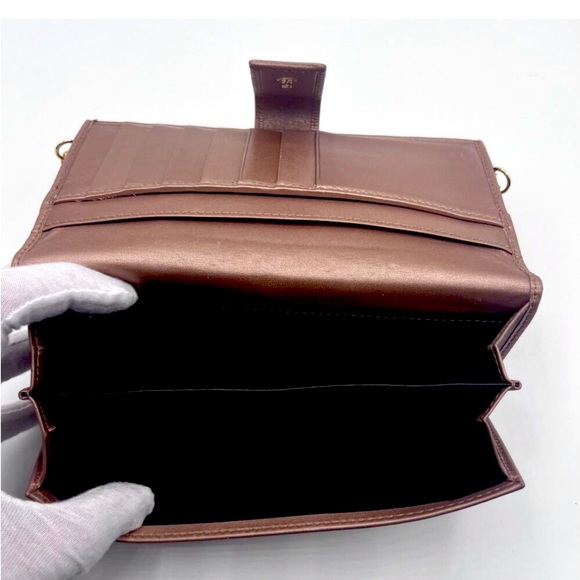 AUTHENTIC GUCCI GG MONOGRAM PINK LEATHER TRIM LOVELY HEARTS WALLET - Picture 5 of 11